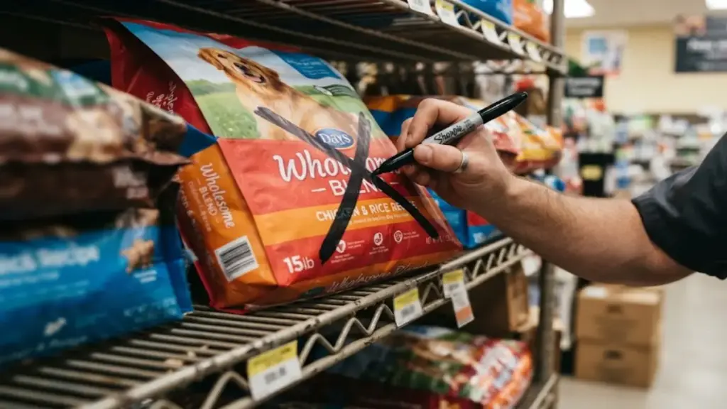 store-owner-marking-a-dog-food-bag-with-a-red-marker-on-a-shelf-dogg