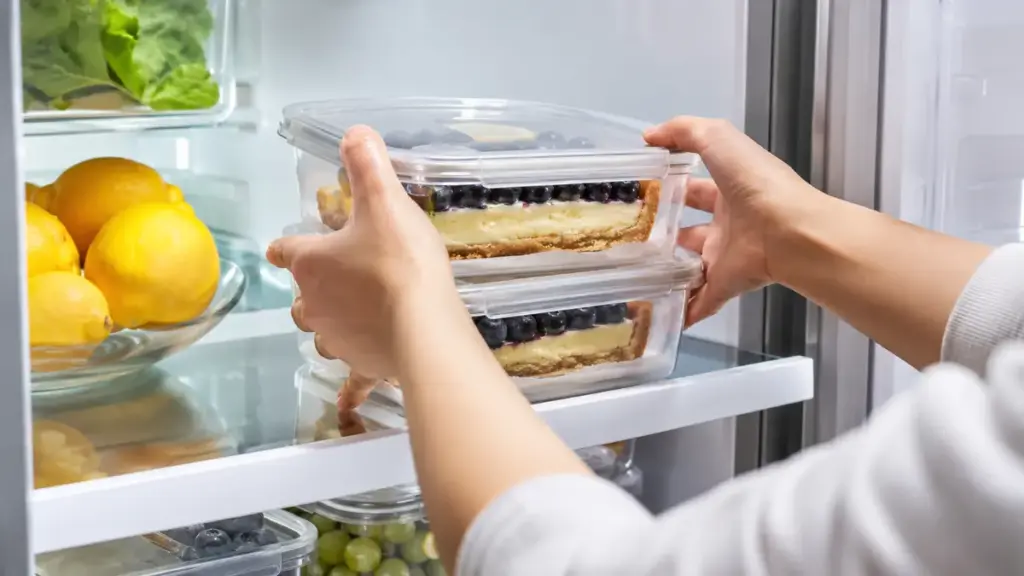 storing-citrus-dessert-slices-neatly-inside-a-clean-refrigerator-for-a-blueberry-lemon-tart