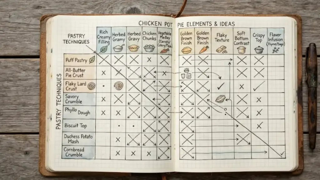 structural-pastry-crust-and-ingredient-matching-index-matrix-for-chicken-pot-pie-ideas-analysis