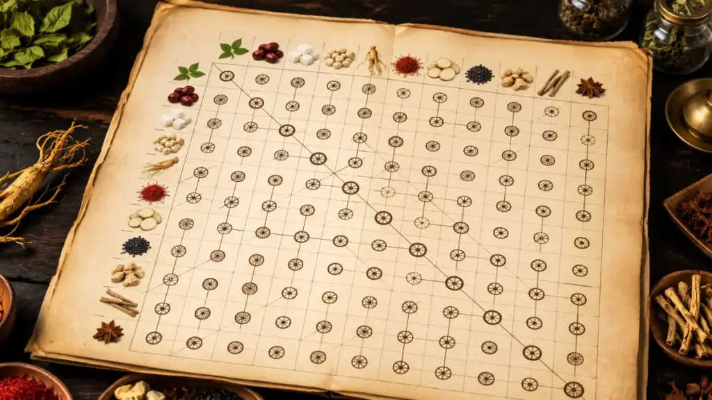 structural-twelve-ingredient-matching-index-matrix-for-traditional-rice-wine-brewing