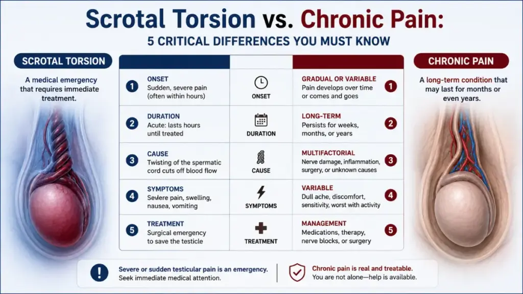 surgical risks for patients with scrotal torsion history