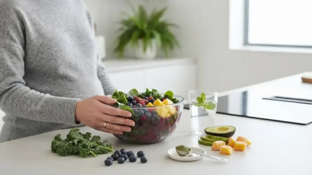 the temperature of cooking food with a digital thermometer