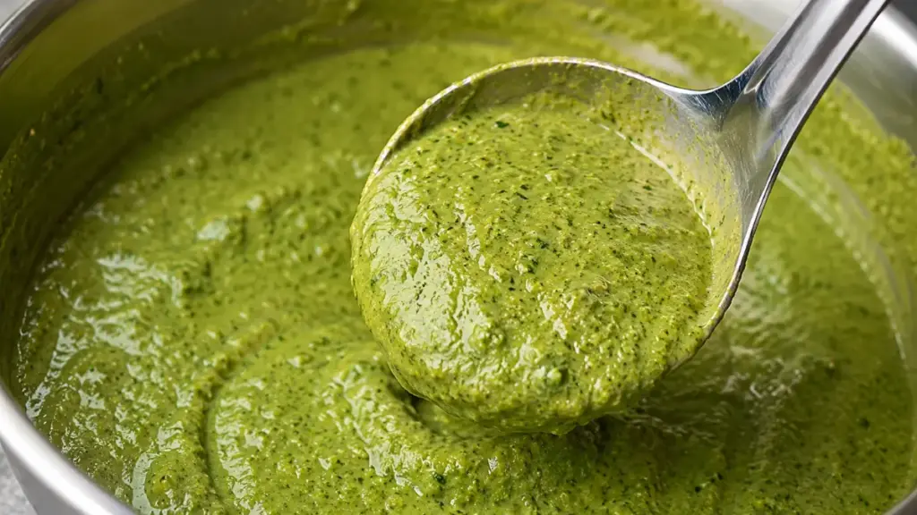 thick-low-calorie-green-sauce-base-prepared-for-an-authentic-peruvian-green-sauce-recipe
