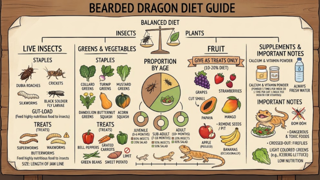 toxic dietary chart bearded dragon food poisoning symptoms