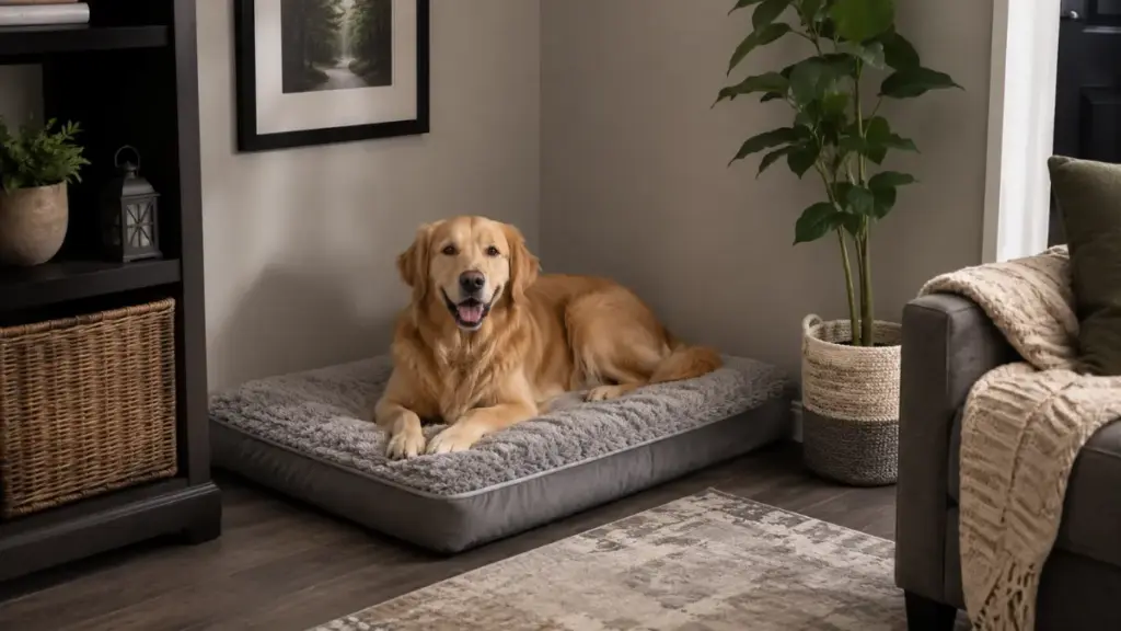 trained-dog-resting-peacefully-on-its-designated-mat-after-receiving-a-place-command