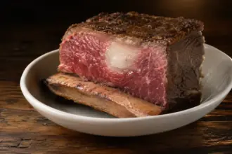 undercooked tough beef short rib showcasing unmelted fat from a rushed quick meal