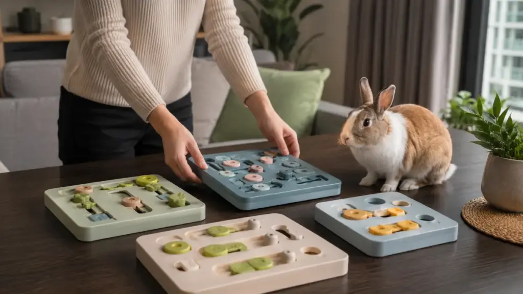 urban-canine-owner-preparing-advanced-puzzle-boards-on-a-table
