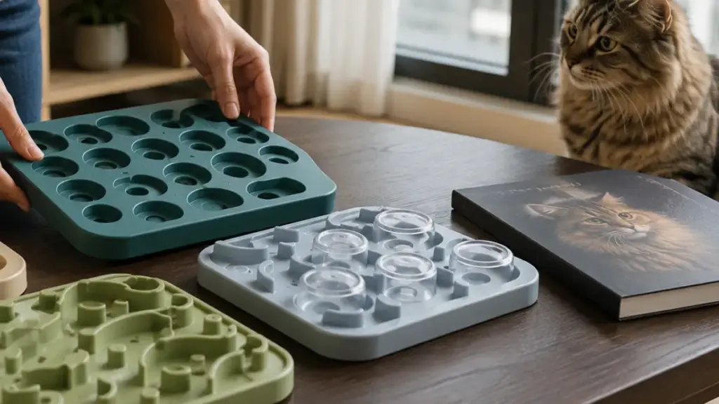 urban-homeowner-arranging-supplies-on-a-table-for-pet-training