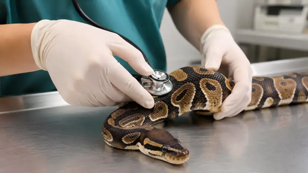 veterinarian-examining-a-snake-in-a-bright-clinic-for-hunting-in-florida-seasons