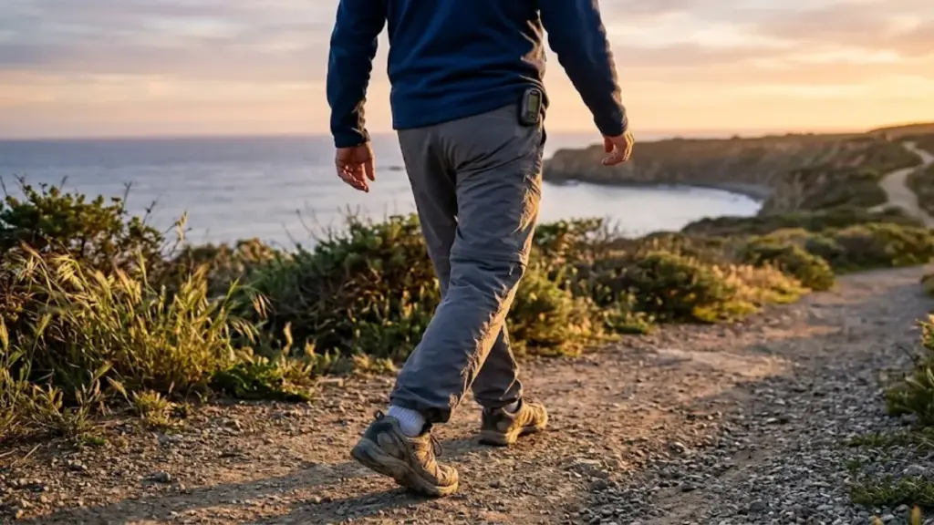 man-walking-along-coastal-trail-for-walking-longevity