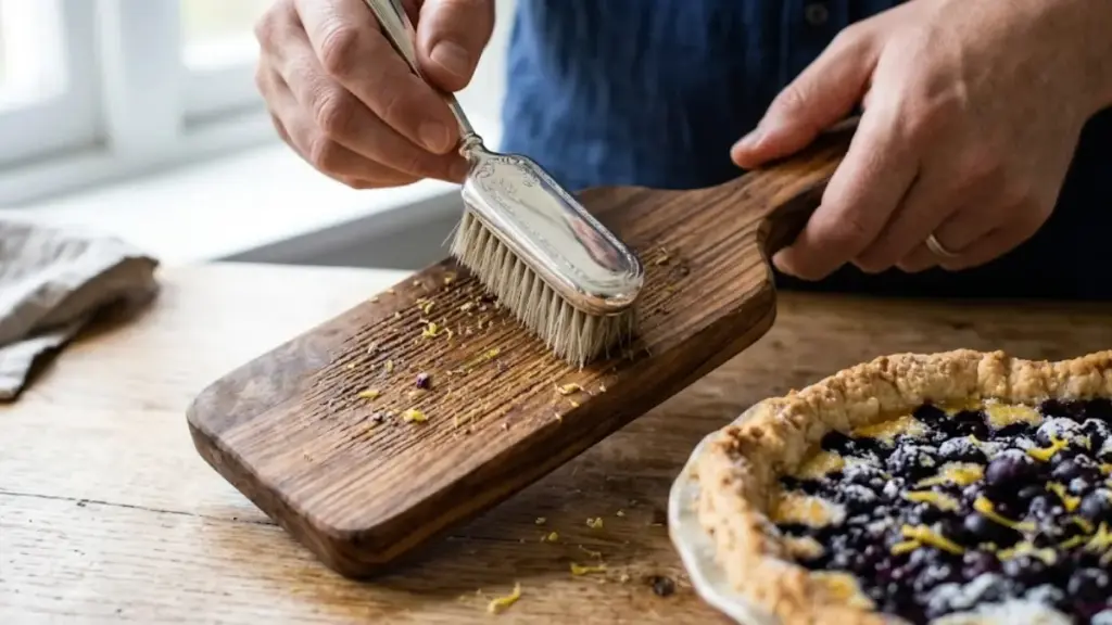 washing-a-wooden-muddling-board-with-a-soapy-sponge
