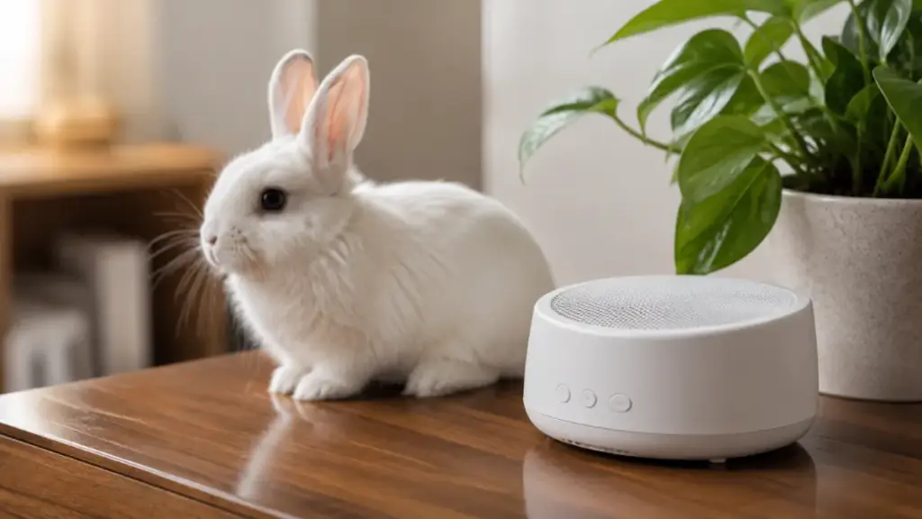 white-noise-sound-machine-running-on-a-table-to-mask-hallway-footsteps