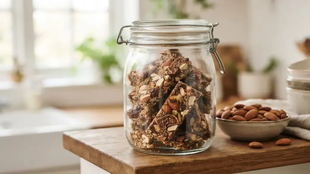 whole-food-protein-bars-stored-in-a-glass-jar-on-a-shelf