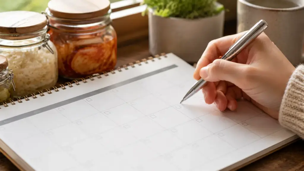 writing-a-daily-nutrition-schedule-on-a-wall-calendar-dkf