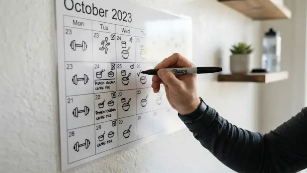 writing-a-daily-nutrition-schedule-on-a-wall-calendar-with-a-marker