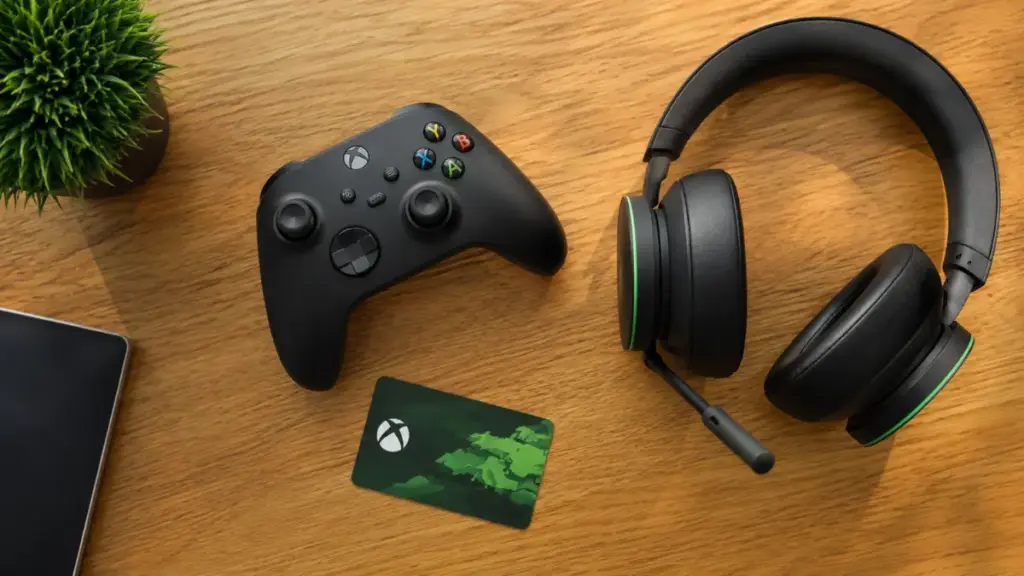  xbox-controller-headset-and-gift-card-flatlay-for-xbox-game-pass
