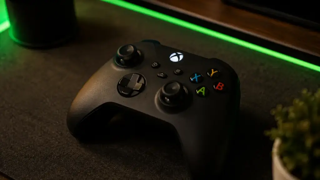 xbox-controller-on-desk-mat-with-green-ambient-light-for-xbox-game-pass
