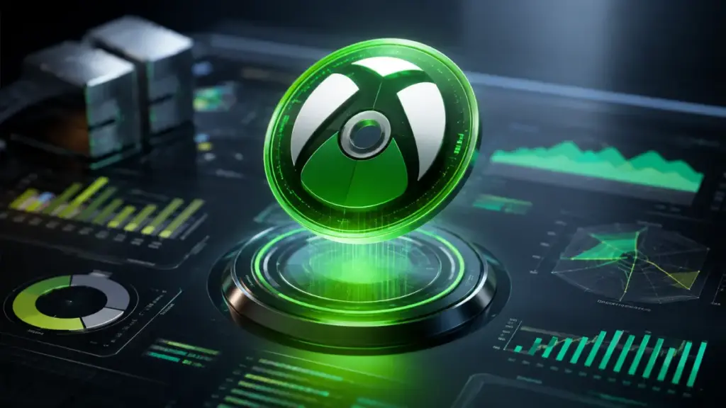 xbox-series-console-beside-physical-game-cases-on-media-cabinet-for-xbox-game-pass-essential
