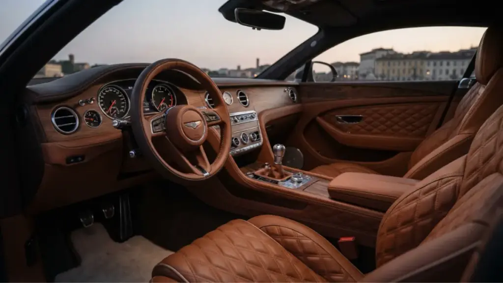 Exquisite handcrafted interior details defining the bespoke luxury status of a Mercedes Maybach