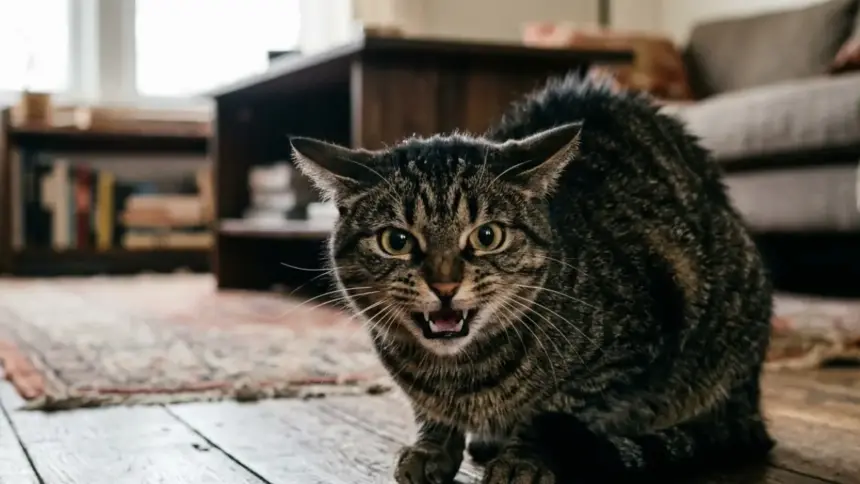 aggressive cat training methods for home warning signs