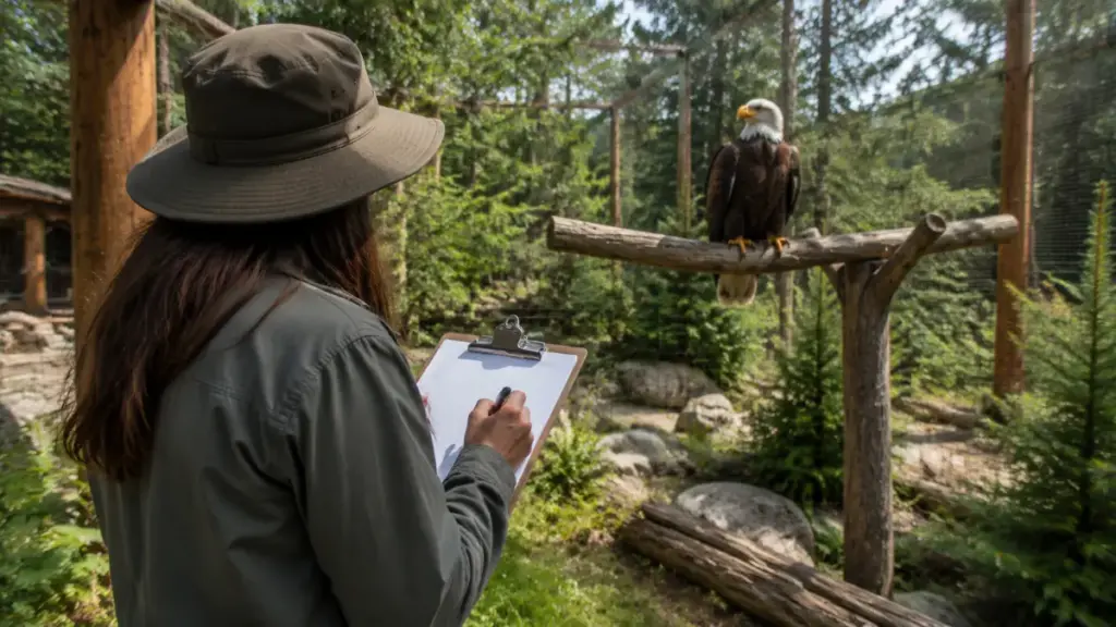 bald-eagle-breeding-researcher-documenting-data