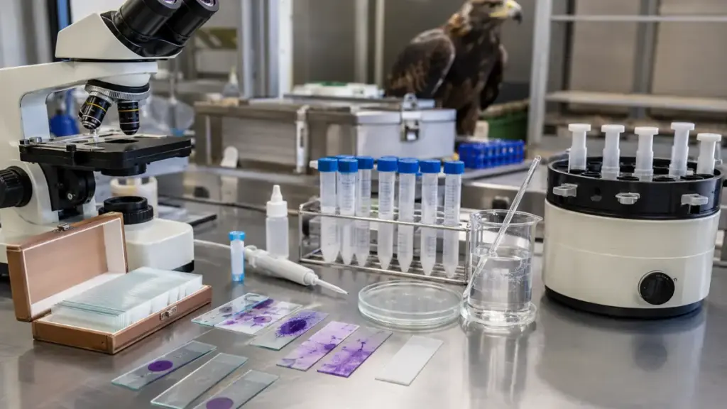 bald-eagle-semen-analysis-laboratory-equipment