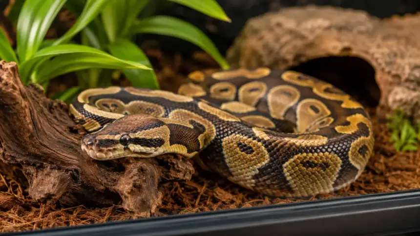 ball python healthy enclosure setup