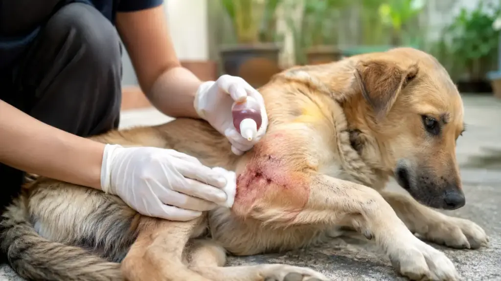 bitten-by-a-stray-cat-loose-bandage