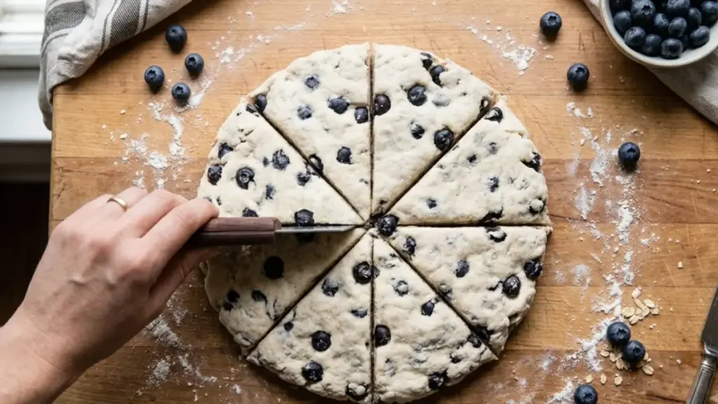 blueberry-scones-cutting-triangular-dough-wedges