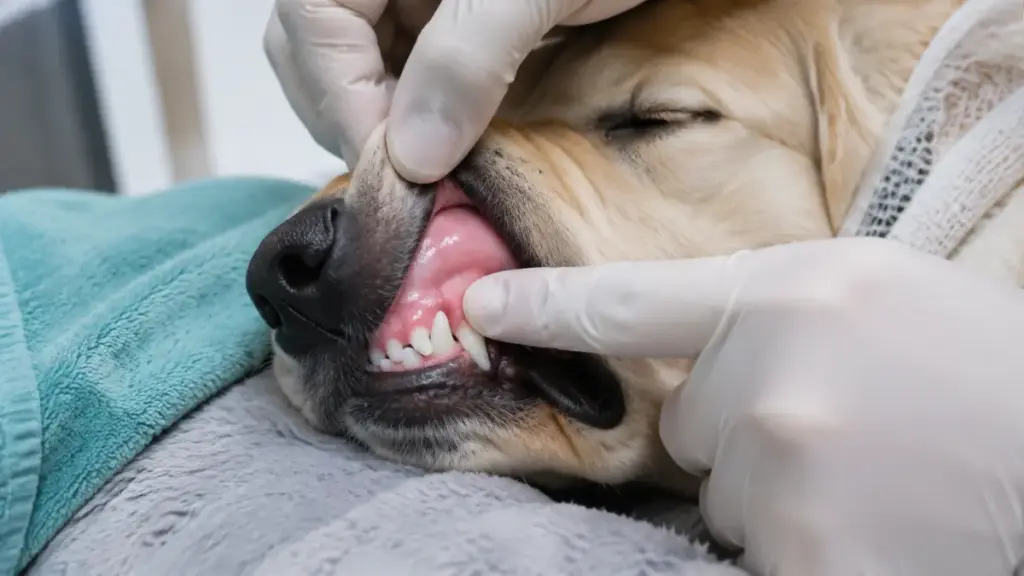 bruising-after-dog-spaying-and-neutering-checking-pale-gums