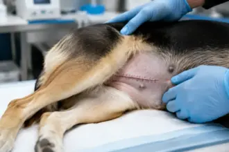 bruising after dog spaying and neutering incision checkup