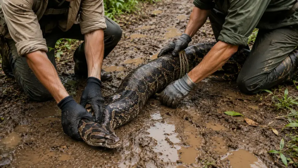 burmese-python-team-rescue-coordination-field