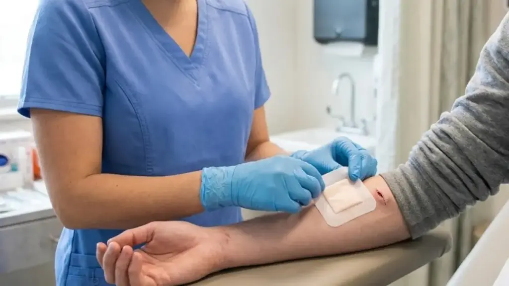cat-bite-sterile-medical-bandage-application