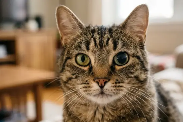 cat pupils asymmetrical right eye dilation