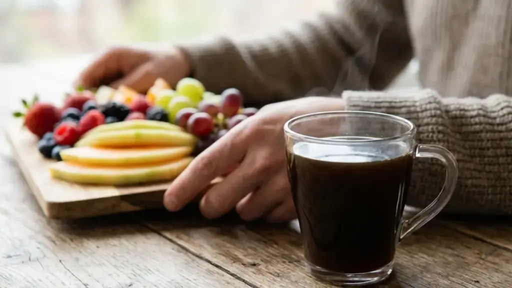 coffee-based-beverages-black-decaf-fruit-platter