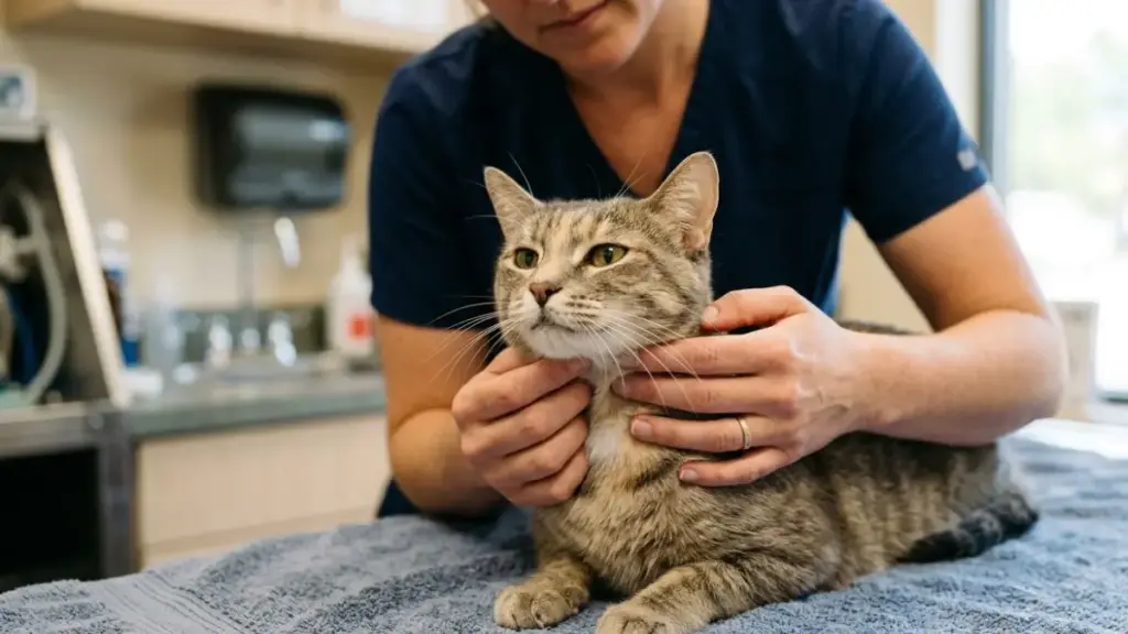 crisis-in-cats-gentle-veterinary-jaw-examination