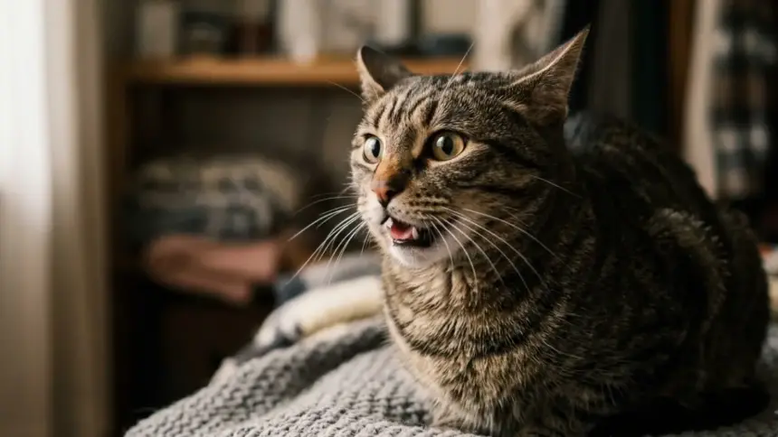 crisis in cats tabby cat open mouth breathing