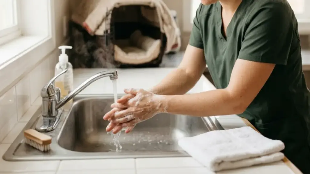 determine-a-kittens-gender-sanitized-hand-prep