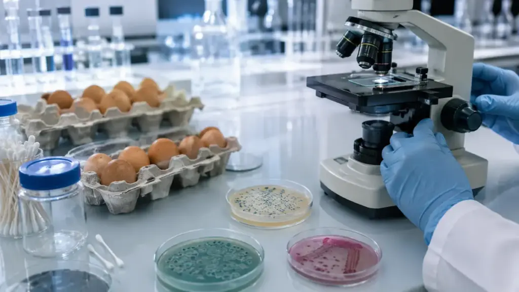egg-recall-laboratory-salmonella-testing-microscope