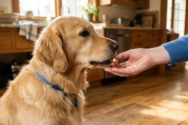 give medicine to a dog golden retriever home hack