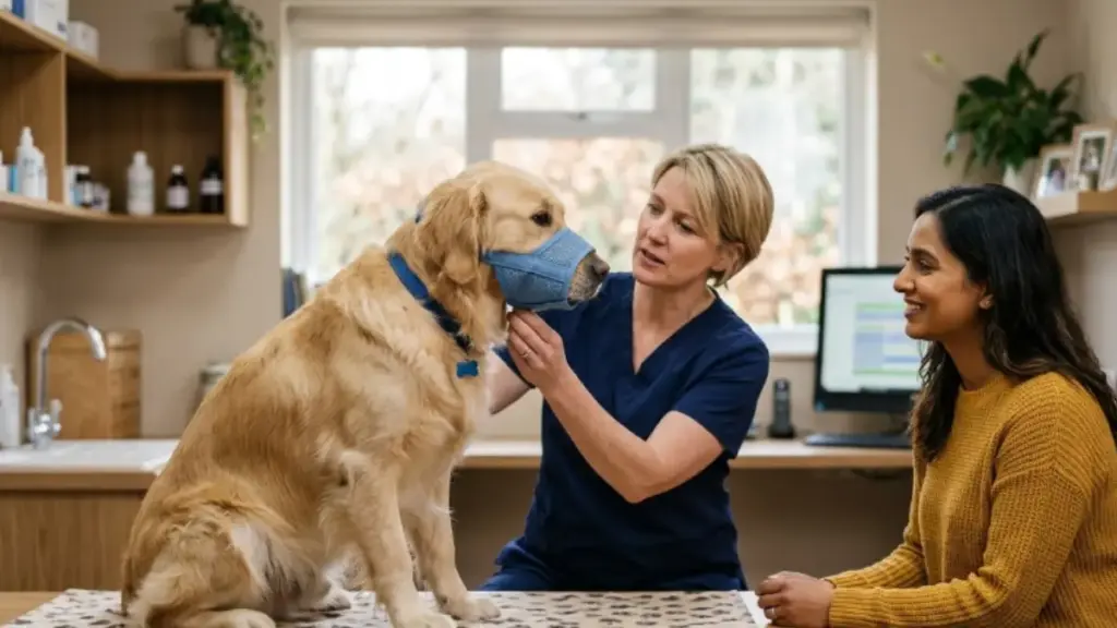 give-medicine-to-a-dog-soft-muzzle-safety