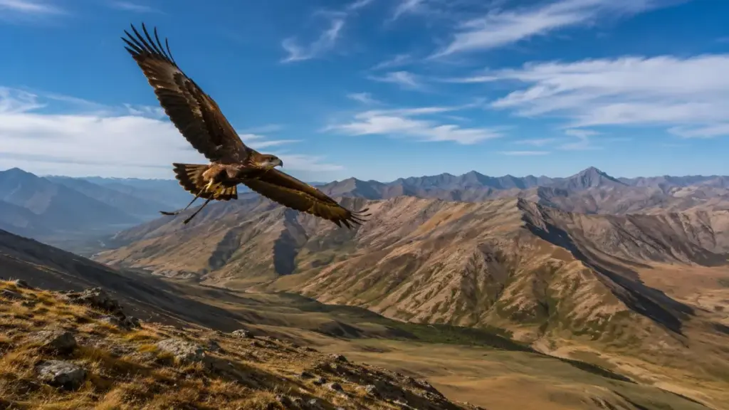 golden-eagle-free-flight-mountain-valley