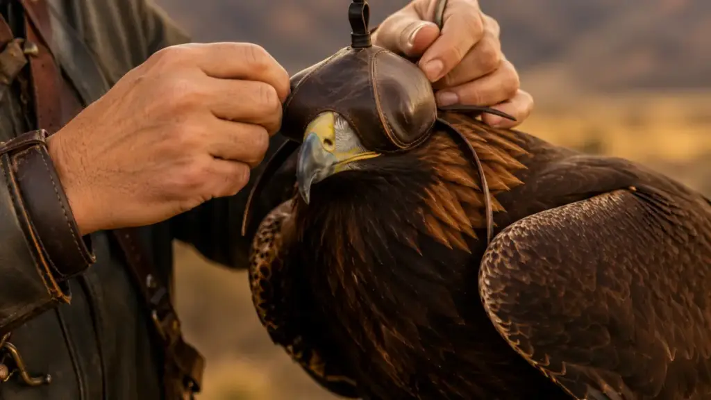 golden-eagle-leather-hooding-technique