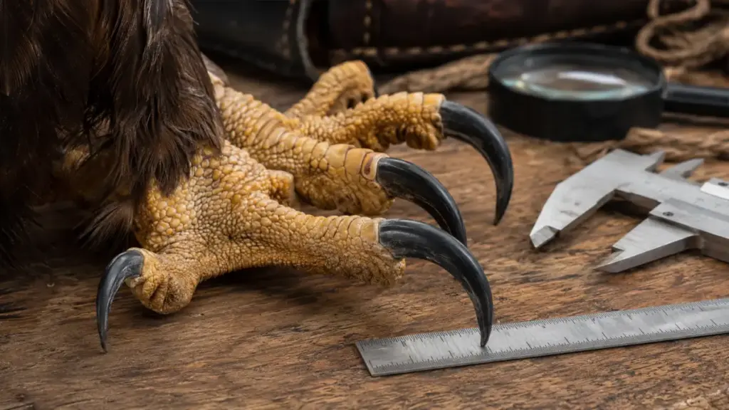 golden-eagle-talons-and-hallux-claw-macro