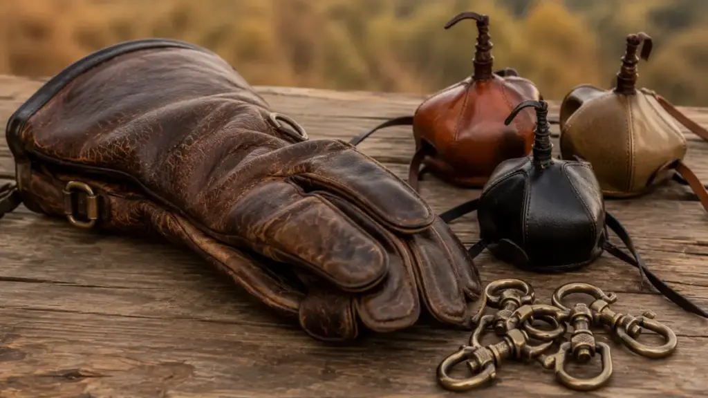golden-eagle-triple-layered-bison-leather-gauntlet