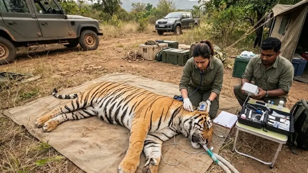 harsh-reality-why-captive-the-tigers-cannot-survive-in-wild-veterinary-checkup