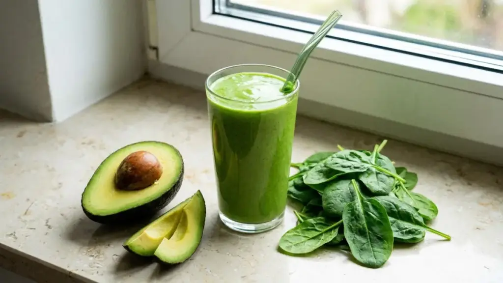 nutrition-boosting-meals-green-avocado-spinach-smoothie