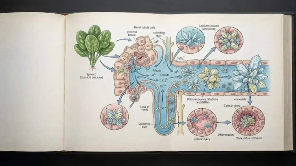 open-pathology-book-showing-mineral-crystallization-diagrams