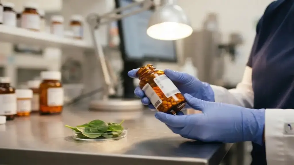 pharmacist-inspecting-a-prescription-pill-bottle-under-bright-lights