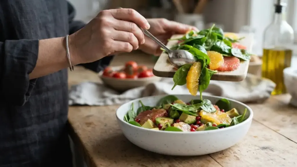 preparing-fresh-vegetable-and-citrus-portions-in-a-clean-bowl